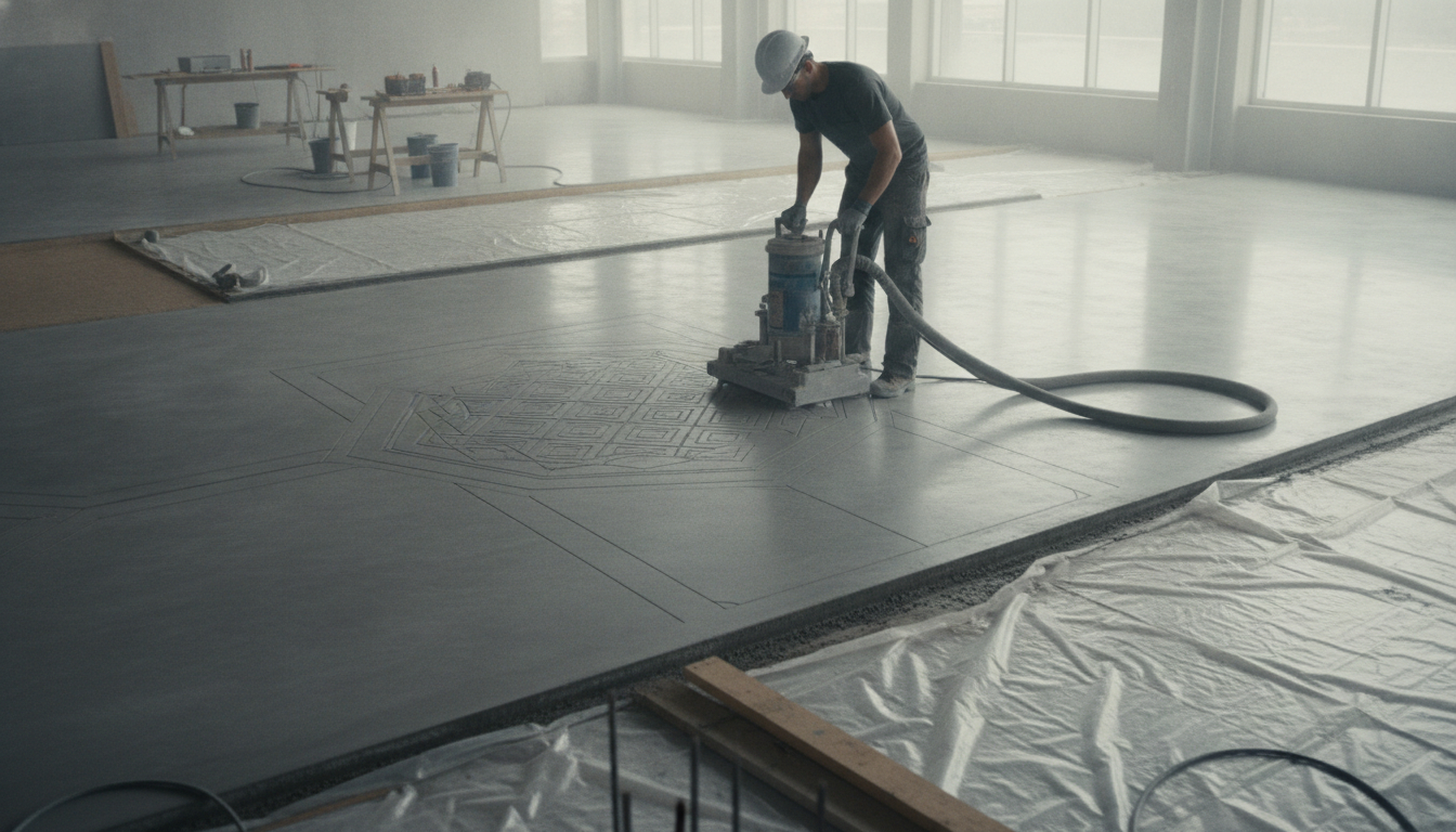 La gravure sur béton transforme le béton existant
