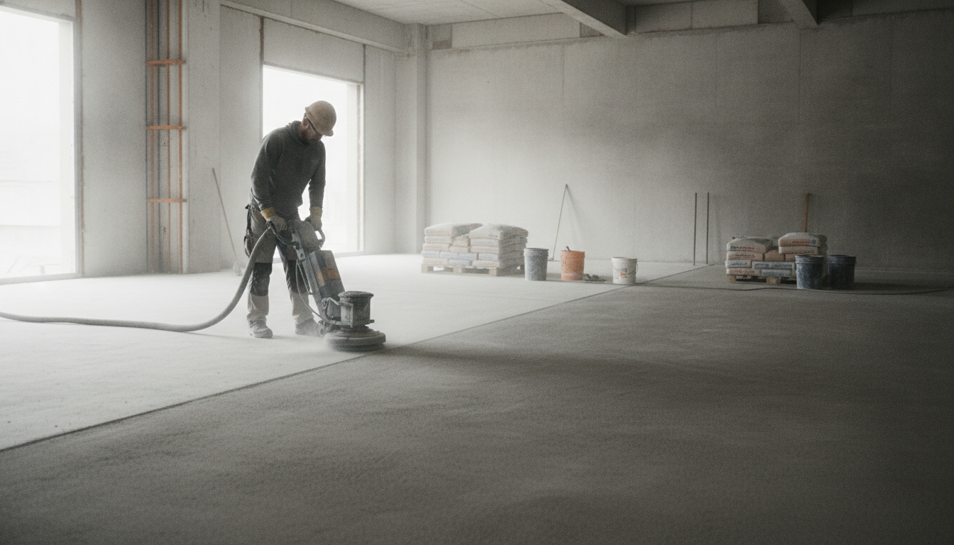 Préparation de la surface du béton