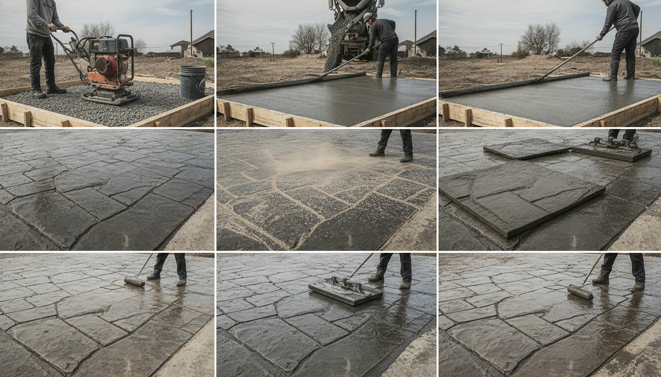 Comment faire du béton estampé en ardoise qui ressemble à de la vraie pierre ?